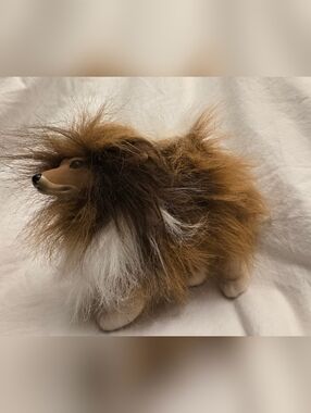 Vintage Mattel Barbie Collie Dog Pet Plush Barking Toy 1995 Brown White Lassie